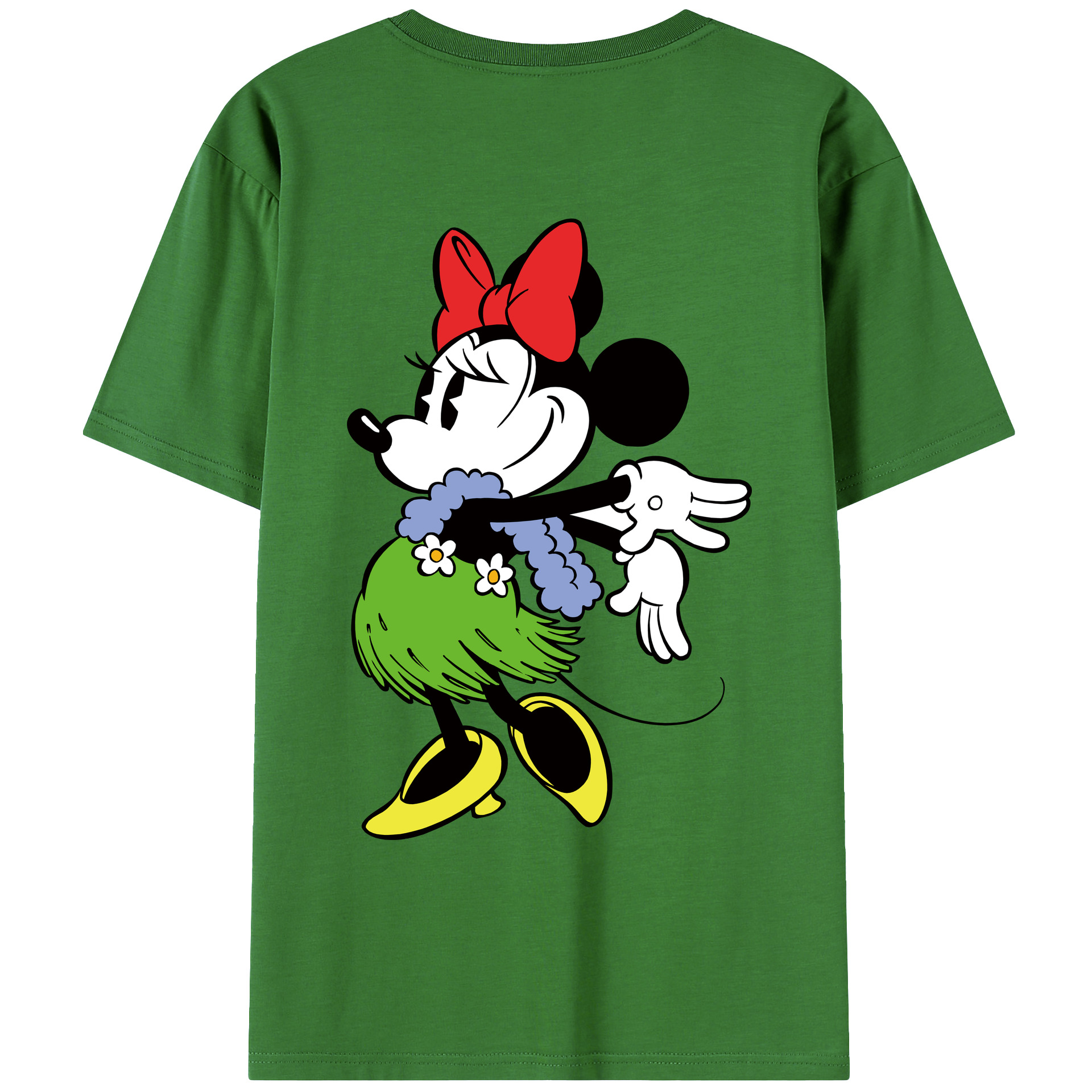 （画像用） ミッキーマウス Mickey Mouse レディース半袖Tシャツ(バックプリント)
